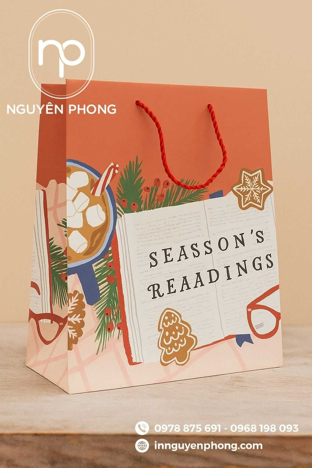 Mẫu túi giấy đựng sách trẻ em 